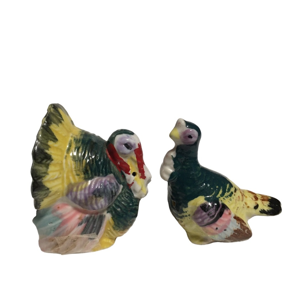Vtg Turkey Salt & Pepper Shakers Japan EUC